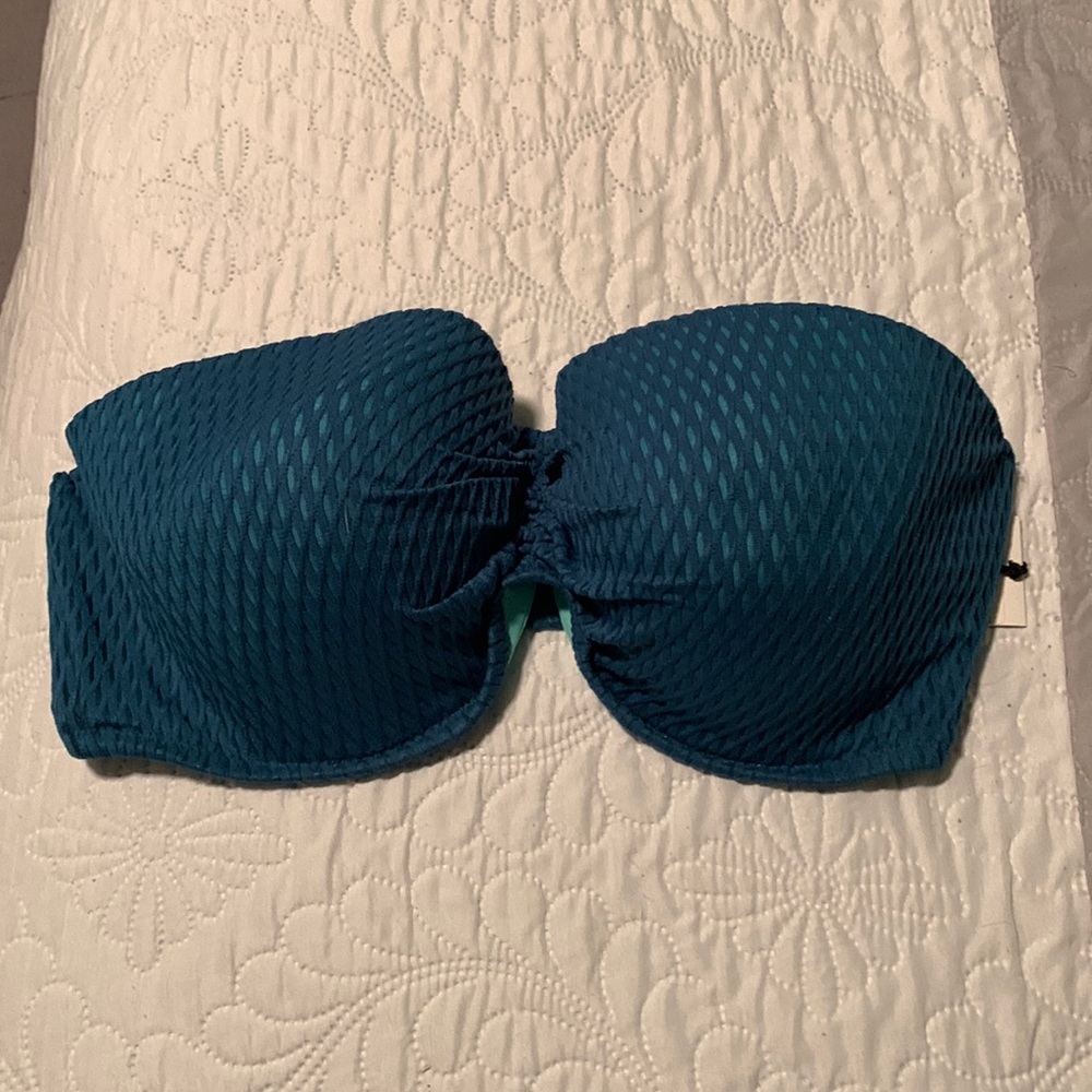 New Strapless Dark Teal Bikini Top